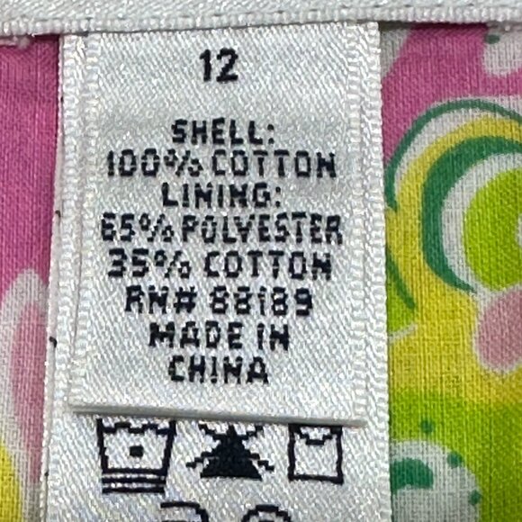 Vintage Lilly Pulitzer Shift Boho Crochet Edging Midi Dress 12 Ruffle Vacation - Picture 7 of 10